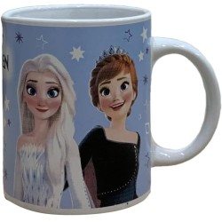 Set Colazione Frozen Disney – Tazza Ceramica Microonde + Tovaglietta Cotone Anna & Elsa – Regalo Bambini