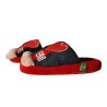 Pantofola Pelouche Sagomate Piedone I Love Rosso Nero Uomo Ciabatte Uomo Invernale da Casa Antiscivolo con Suole Morbide Comode