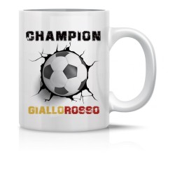 Tazza Mug Champion Giallo Rossi 330ml con Pallone Esplosivo | Idea Regalo Ultras Calcio