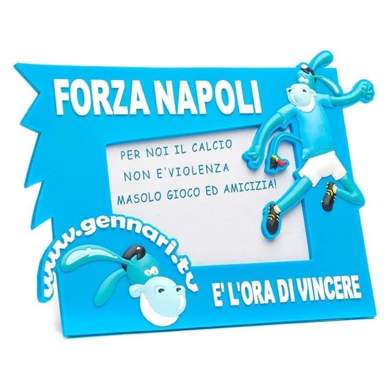 Cornice da tavolo Portafoto per foto 11,5x8,5 cm Forza Napoli, è l'ora di vincere! Idea regalo