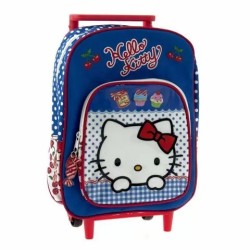Zaino Asilo con Trolley Hello Kitty – Con Ruote, Manico Allungabile e Spallacci Imbottiti – 30x25x11 cm