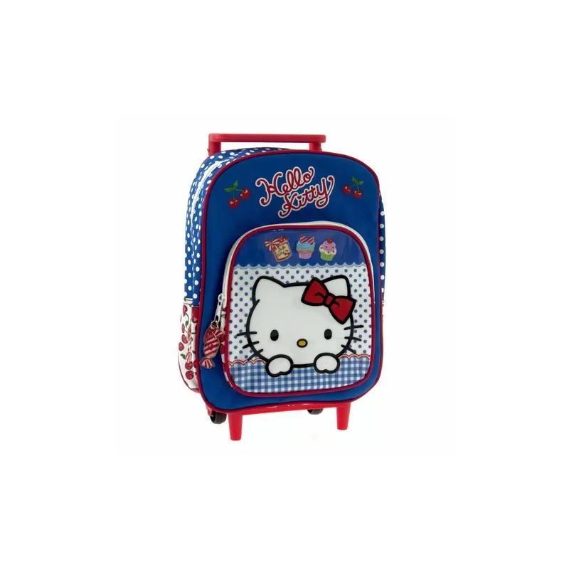 Zaino Asilo con Trolley Hello Kitty – Con Ruote, Manico Allungabile e Spallacci Imbottiti – 30x25x11 cm