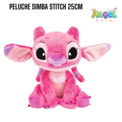 Peluche Stitch & Angel Disney 25 cm – Morbido e Soffice, Idea Regalo per Bambini e Fan