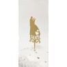 Cake Topper per Matriomonio in plexiglass specchiato - Silhouette Sposi Decorazione Torta