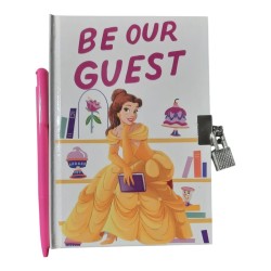 Diario Segreto Belle Disney "La Bella e la Bestia" – Set con Lucchetto e Penna – 18x13 cm