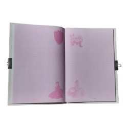 Diario Segreto Belle Disney "La Bella e la Bestia" – Set con Lucchetto e Penna – 18x13 cm