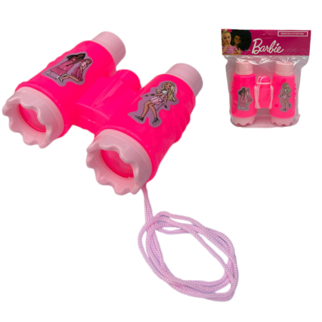Binocolo Barbie con Laccetto per Bambina – Giocattolo Divertente 10,5x9,5 cm – Idea Regalo Festa di Compleanno
