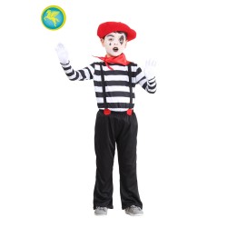 Vestito Carnevale da Mimo Bambino Costume Travestimento Mascherato