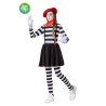 Vestito Carnevale da Mimo Bambina Costume Travestimento Mascherato