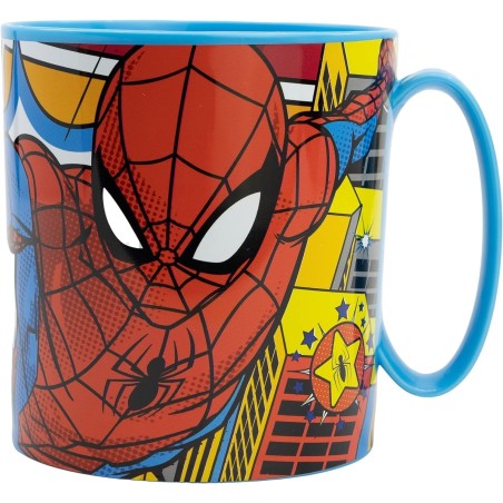 Tazza in Plastica per Microonde Spiderman Marvel 350ml – Mug Uomo Ragno per Scuola e Tempo Libero