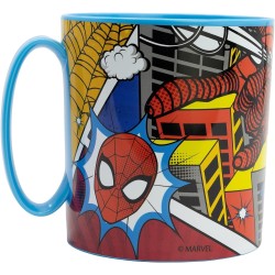 Tazza in Plastica per Microonde Spiderman Marvel 350ml – Mug Uomo Ragno per Scuola e Tempo Libero