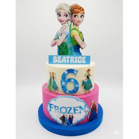 Torta Scenografica Frozen Personalizzata Nome Età – Disney 70 cm