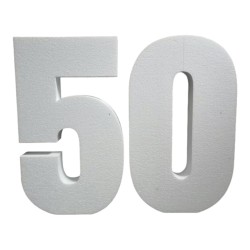 Set di Numeri in Polistirolo - Forme da 50 cm per Decorazioni Straordinarie per Feste Compleanno Anniversario!