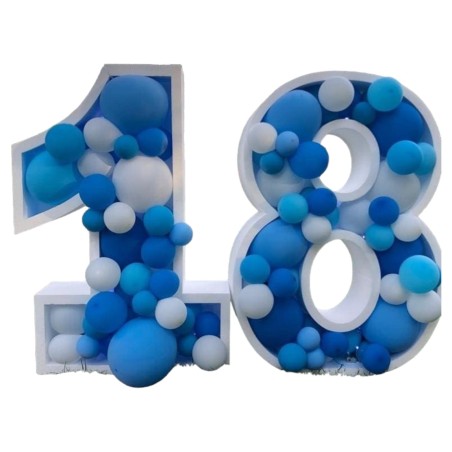 "Coppia Porta Palloncini Numero Polistirolo - Balloon Box Personalizzati per Feste di Compleanno e Anniversario Feste Varie"
