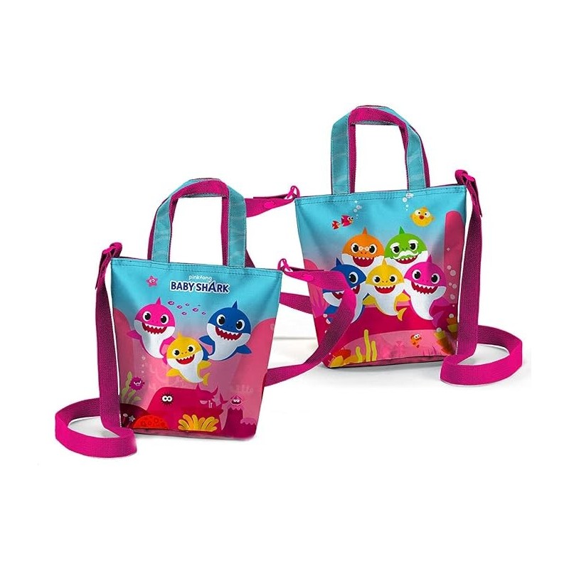 Borsa da Passeggio Shopping Baby Shark Disney in Poliestere Multicolore - Pratica e Divertente!