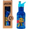 Borraccia-Bottiglia d'Acqua in Acciaio - Capacità 500 ml - Design Tartaruga con Beccuccio Apri e Chiudi