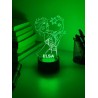 Lampada LED Frozen Personalizzabile in Plexiglass - Luce Notte RGB, Idea Regalo Elegante, Altezza 20 cm