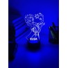 Lampada LED Frozen Personalizzabile in Plexiglass - Luce Notte RGB, Idea Regalo Elegante, Altezza 20 cm