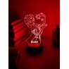 Lampada LED Frozen Personalizzabile in Plexiglass - Luce Notte RGB, Idea Regalo Elegante, Altezza 20 cm
