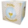 Box Sorpresa Prima Comunione Celeste 20x20 cm – Scatola Regalo Surprise per Comunione Bambino