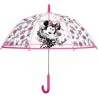 Ombrello Automatico Trasparente Minnie Disney Bambina – Cupola Antivento 8 Bacchette 45 cm con Apertura Sicura