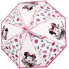 Ombrello Automatico Trasparente Minnie Disney Bambina – Cupola Antivento 8 Bacchette 45 cm con Apertura Sicura
