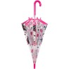 Ombrello Automatico Trasparente Minnie Disney Bambina – Cupola Antivento 8 Bacchette 45 cm con Apertura Sicura