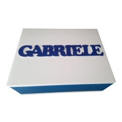 Scatola Regalo in Polistirolo Personalizzata "Nome" - Perfetta per Centro Tavola, Porta Confetti o Porta Colazione