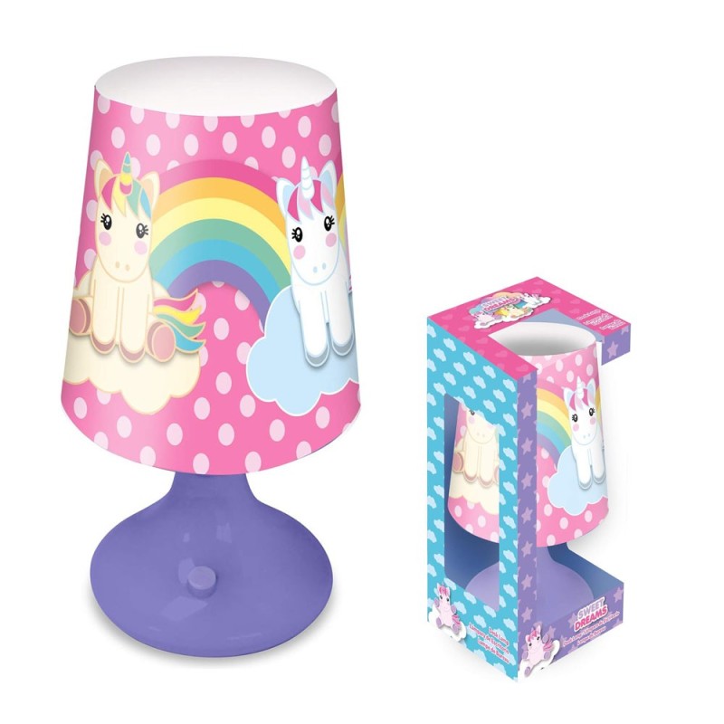 Mini Lampada Unicorno Disney LED | Luce Notturna Portatile da Comodino per Bambini | 19cm | Originale Ufficiale