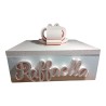 Scatola Regalo Personalizzata con Nome e Colore – 50x50 cm con Coperchio e Fiocco 3D Elegante