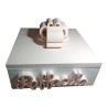 Scatola Regalo Personalizzata con Nome e Colore – 50x50 cm con Coperchio e Fiocco 3D Elegante
