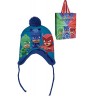 Cappello Invernale Peruviano PJ Masks Disney con Pon Pon e Paraorecchie - Taglia 52 cm + Busta Regalo PJ Masks