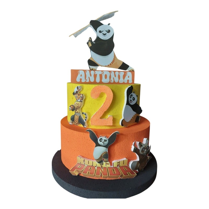 Torta Scenografica Personalizzabile Kung Fu Panda Disney - Decorazione Compleanno Bambini