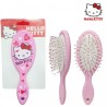 Spazzola per Capelli Hello Kitty Rosa Compatta da Borsa Antistrappo e Delicata