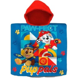 "Poncho-Asciugamano Mare Piscina con Cappuccio The Paw Patrol, Microcotone - 110x55 cm"