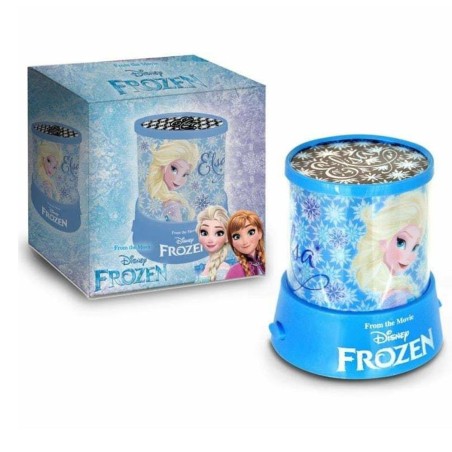 Lampada Notturna Frozen Disney per Bambine – Proietta Immagini sul Soffitto, Funzionamento a Batterie