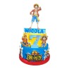 Torta Scenografica One Piece Personalizzata con Nome e Numero – Decorazione Compleanno in Polistirolo 3D Alta Qualità