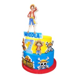 Torta Scenografica One Piece Personalizzata con Nome e Numero – Decorazione Compleanno in Polistirolo 3D Alta Qualità