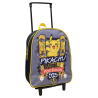 Zaino Asilo Trolley POKEMON- PIKACHU - Borsa Scuola con Manico Allungabile, Zainetto per Bambin
