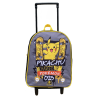 Zaino Asilo Trolley POKEMON- PIKACHU - Borsa Scuola con Manico Allungabile, Zainetto per Bambin