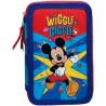 Astuccio 3D Topolino Mickey Mouse Disney 3 Zip Completo | Portacolori con Pennarelli Giotto Turbo Color Premium 43 Pezzi