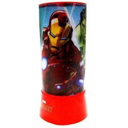 Lampada LED Avengers Marvel 20cm | Proiettore Luce Notturna Bambini | Idea Regalo Camera Senza Fili