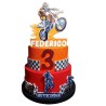 Torta Scenografica Moto Cross Personalizzata – Decorazione Spettacolare per Compleanni