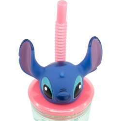"Bicchiere con Cannuccia Stitch Disney 3D - Praticità e Divertimento per Bambini"