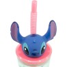 "Bicchiere con Cannuccia Stitch Disney 3D - Praticità e Divertimento per Bambini"