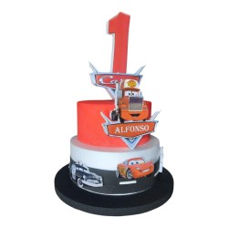 Torta Scenografica in Polistirolo Cars Disney Personalizzata - Decorazioni per Compleanni e Feste