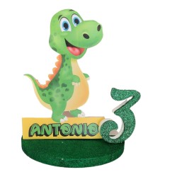 Centro Tavola 3D Dinosauro Giurassico - Compleanno Personalizzato