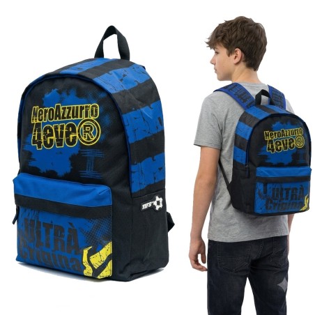 Zaino Americano Nerazzurro 4EVER – 40 cm – Scuola, Viaggio e Tempo Libero