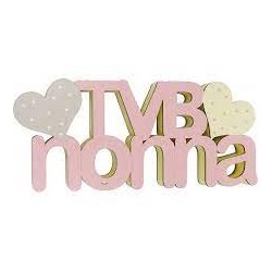 "Scritta 3D in Polistirolo 'Tvb Nonna' con Cuore: Centro Tavola 60cm - Esprime il Tuo Affetto in Modo Tangibile!"
