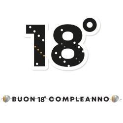 Festone Compleanno di Cartoncino 18 Anni Prestige - 600x25 cm